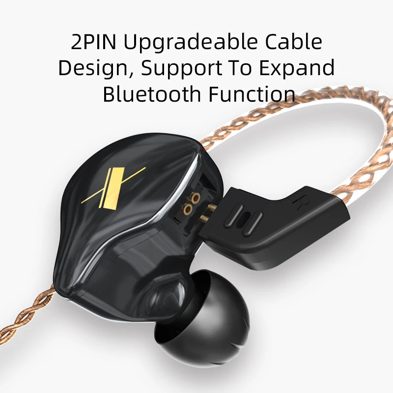 Kz-edx Wired Ruído Cancelando Fones de Ouvido Hifi Bass Earbuds in Ear Monitor Headphones Cabo Destacável Música dj Esporte Headset - Image 3