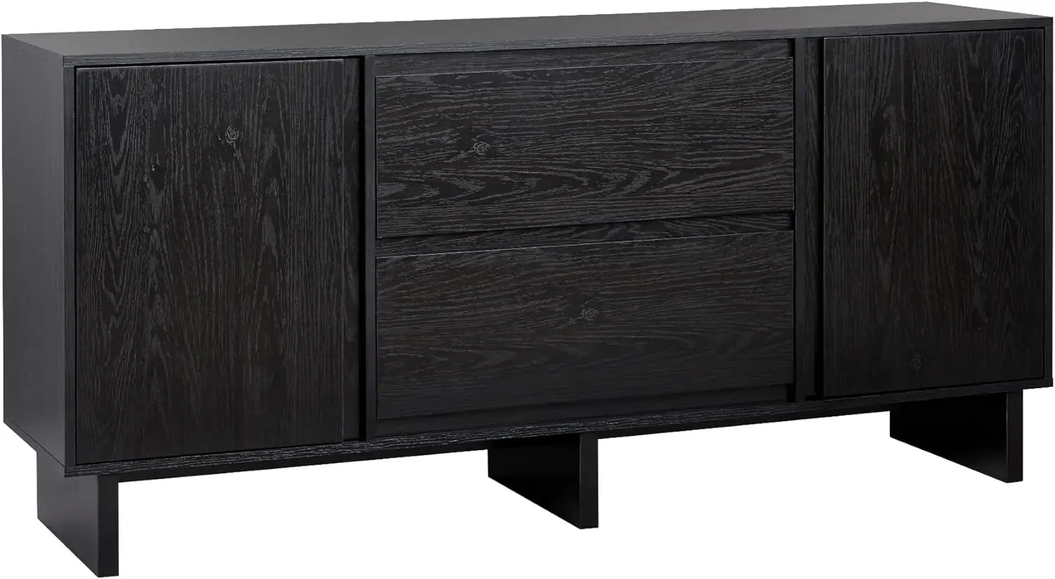 

Walker Edison Scandinavian Beveled 2-Door, 2-Drawer Sideboard, 63 Inch, Black