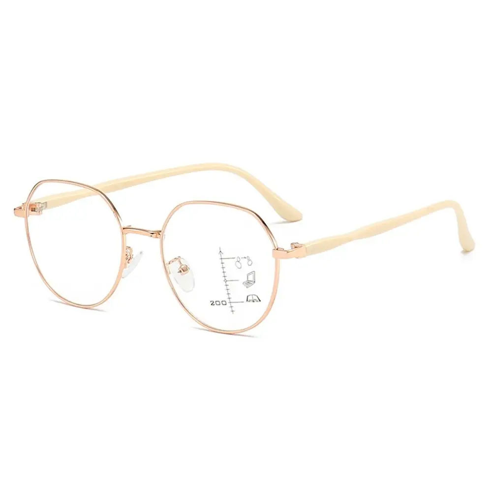 Anti-Blaulicht-Lesebrille für Männer und Frauen Progressive Nah- und Fernsicht Multifokale Hyperopie-Brille Ultraleichte Metall-Presbyopie-Brille – Detail 7