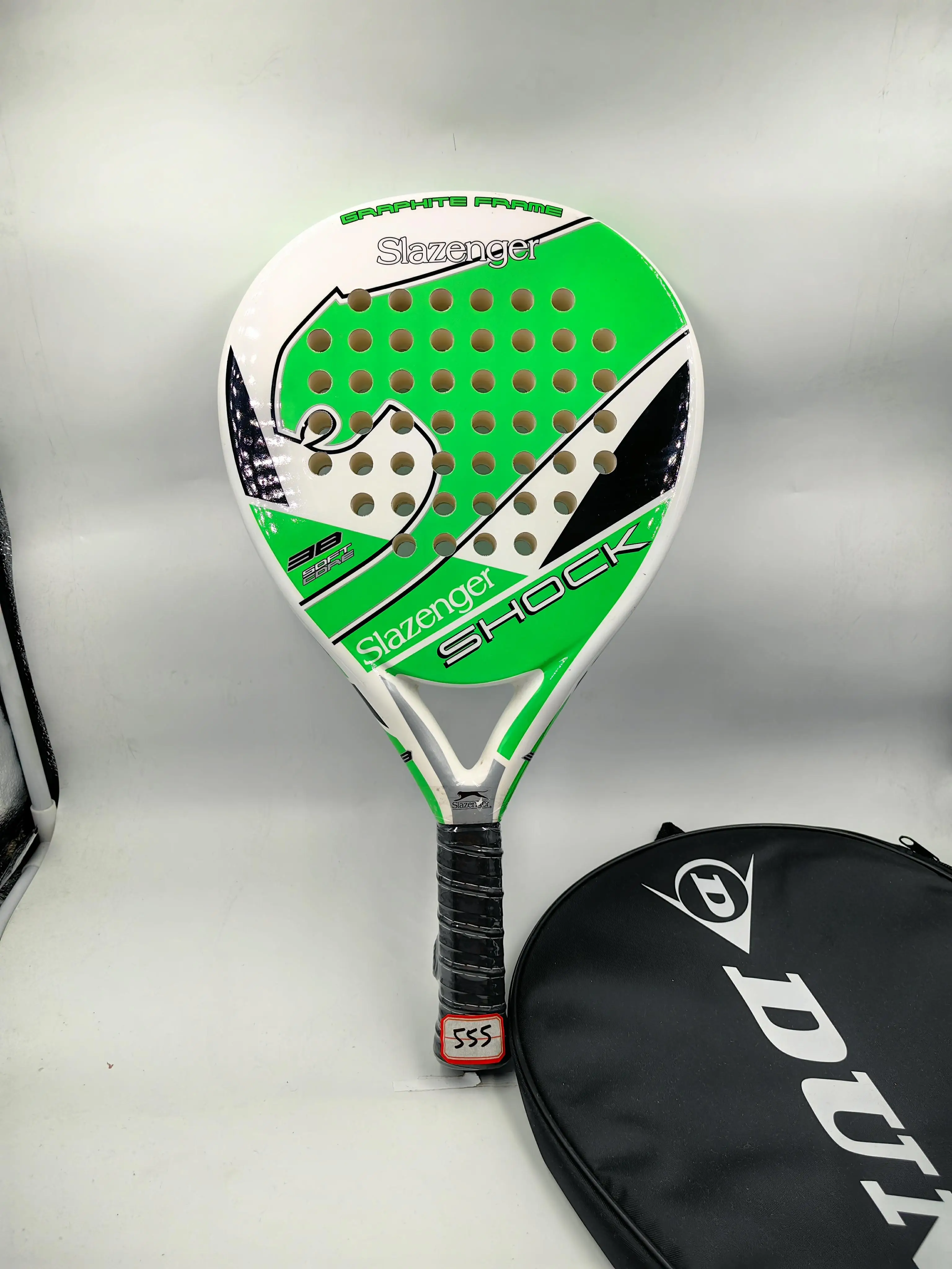 Raquette Tennis Padel Power 1200 Diamant 360g Fibre de Carbone/EVA Vert  Jugador