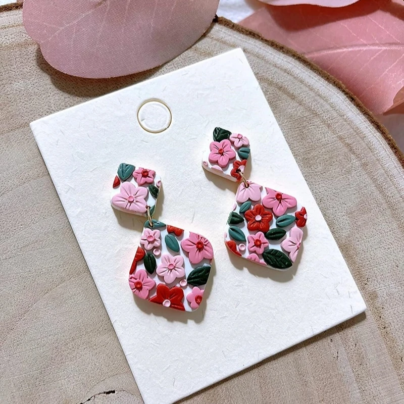 Plant Series and Mini Butterflies Shape Soft Pottery Polymer Mold Bohemian Clay Cutter Handmade Set