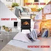FDW Electric Fireplace Heater 20" Freestanding Fireplace Stove Portable Space Heater with Thermostat Realistic Log Flame Effect 4