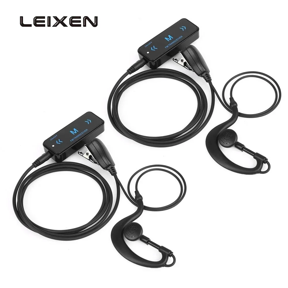 2X LEIXEN VV108 Headset Two Way Radio UHF 400-480MHz 0.5W Walkie Talkie Hotel  Restaurant Bar Salon Wireless Communicaiton