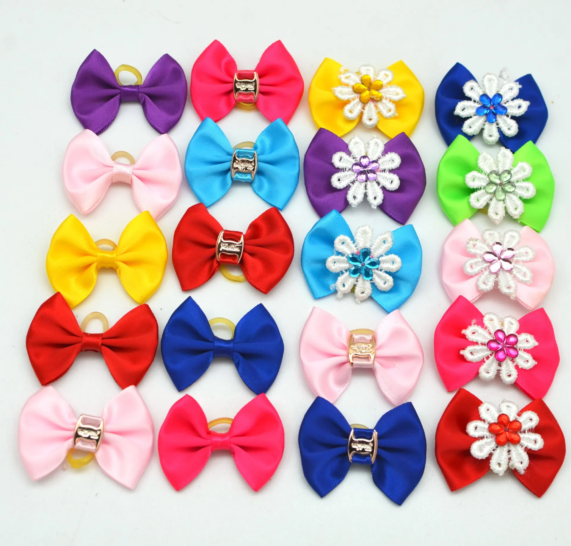 

Pet Headdress Flower Dog Bowknot Dod Accessories Pet Hair Bowknot is mixed Color and Mix style
