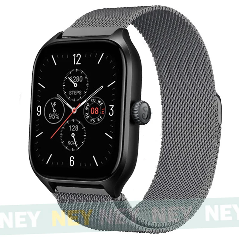 Milanese Loop Metal Bracelet for Smartwatches - Adjustable 20mm/22mm Strap