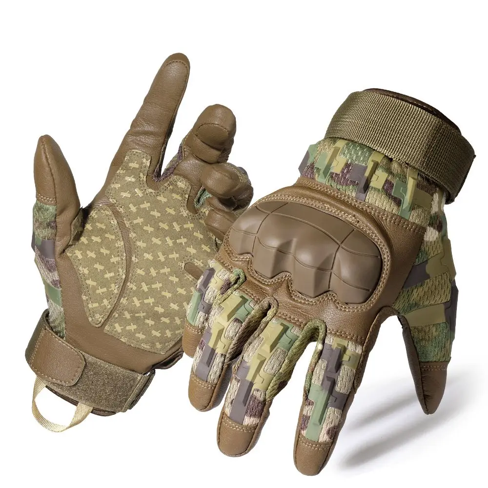 Touch Screen PU Leather Tactical Outdoor Sport Gloves