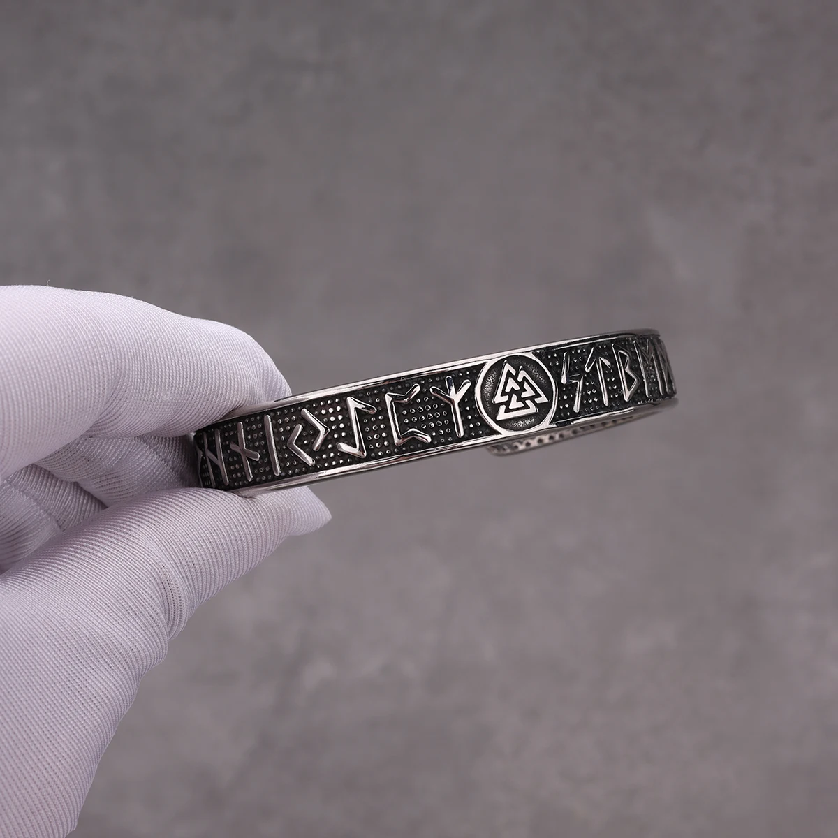 Edelstahl-Armreif für Frauen, Vintage-Wikinger-Rune-Amulett-Armband, Schmuck, skandinavischer Punk, Hip-Hop-Handgelenk, Geschenk für Mädchen – Detail 18