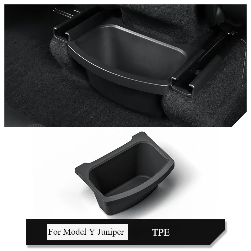 Motrobe 2026 Tesla Model Y Juniper Trash Can Rear Center Console Organizer Backseat Storage Box With Anti-Slip Lid Garbage Can Model Y Juniper