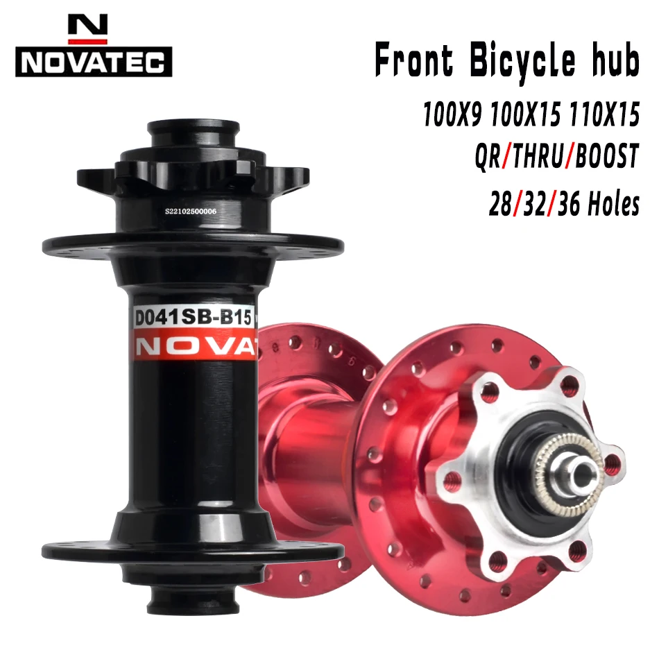 Novatec - moyeu de vélo tout terrain, D442 D041, 4 roulements, 6 cliquets, 3 dents, 12x142 12x148mm