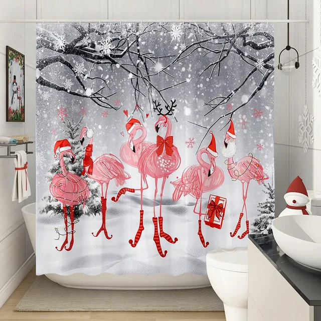 Flamingo Bathtub Appliques, Anti Slip Petal Pattern Bathtub