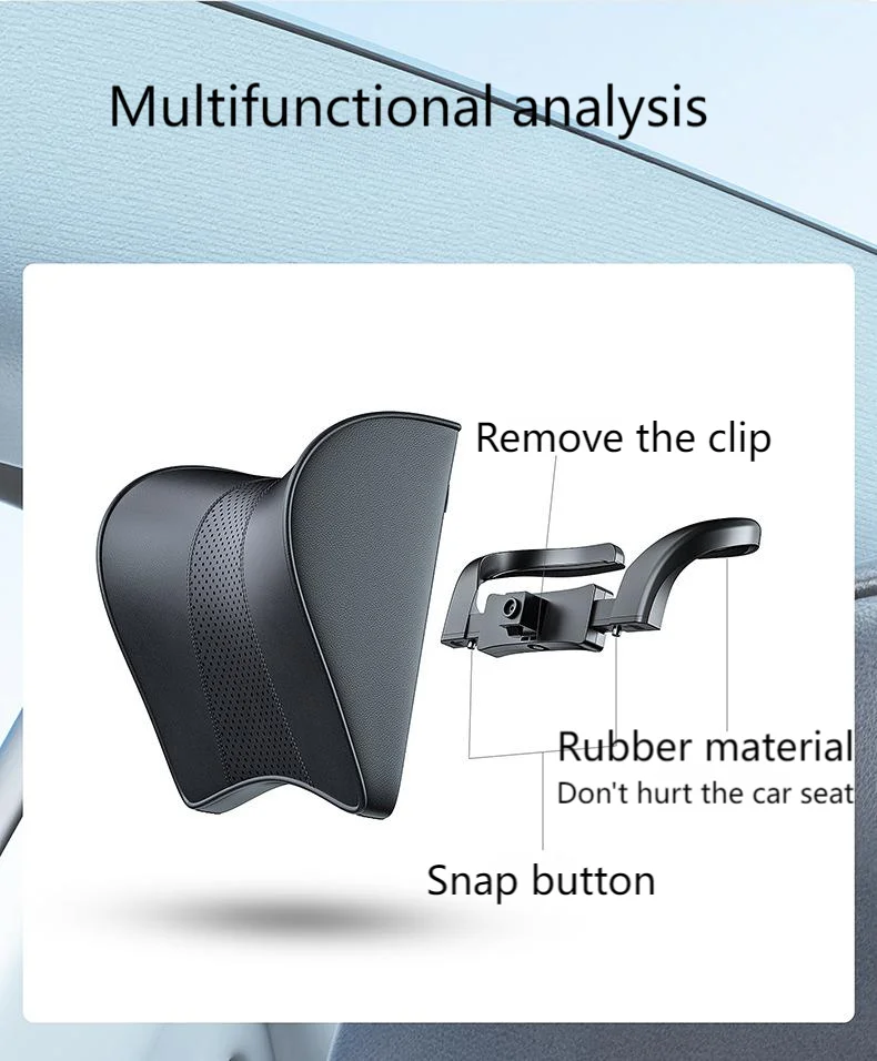 For Adjustable neck protector leather headrest for Tesla Model Y Juniper 2025 Mo