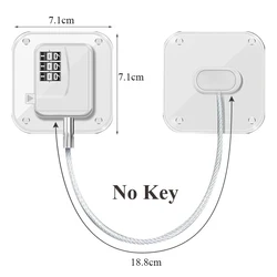 Child Safety Door and Window Lock - Home Security and Protection for Cabinets, Refrigerators, and Drawers (White Password)