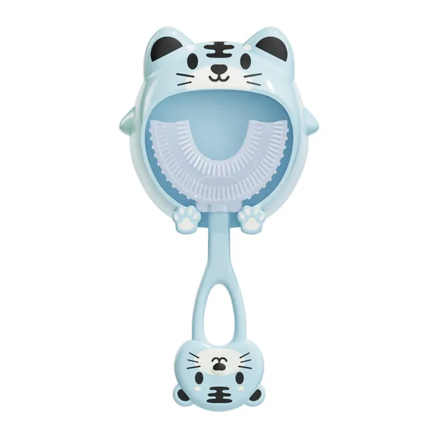 Brosse à dents en Silicone souple pour enfants, nettoyage buccal, en forme de U, avec support, santé et beauté, 2023, 360