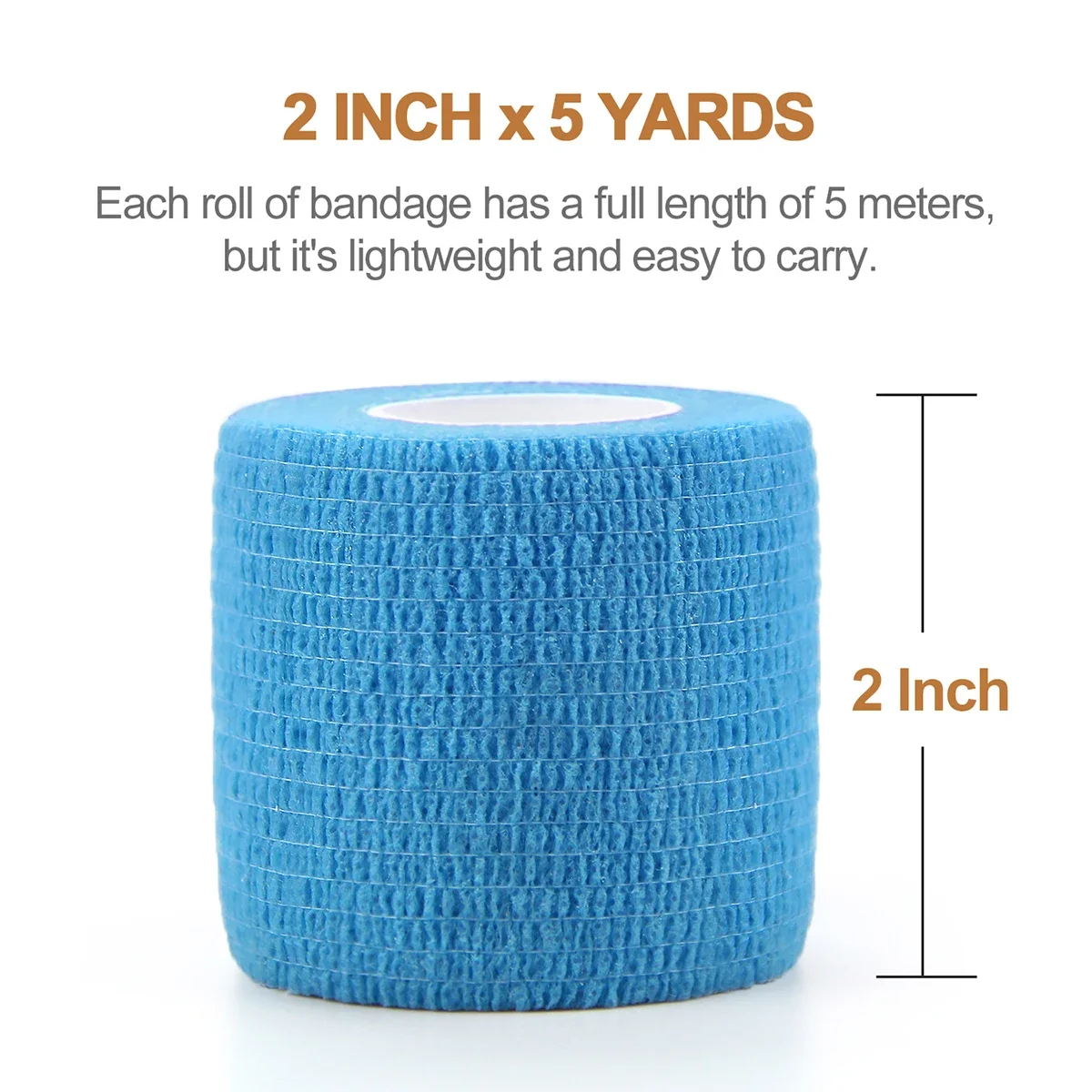 12pcs Self Adherent Wrap Bandage Tape Athletic Recovery Medical Roll Taping Muscle
