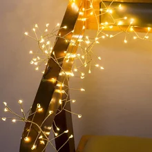 

2M 5M Copper Wire LED String Lights Firecracker Fairy Garland Light for Christmas Window Wedding Party Battery Operated