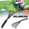 1Pc Garden Grass Leaf Rake Plastic Rake Gardening Rake Tool Leveling Lawn Products Tool Professional Hand Handle With U3B7 3