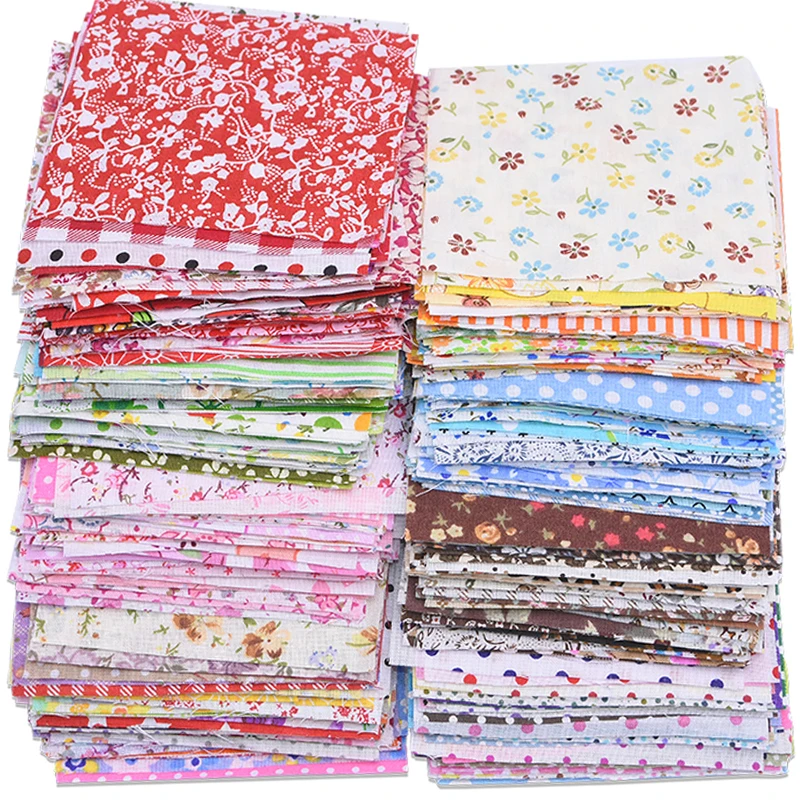 7-50pcs Assorted Floral Printed Cotton Cloth Sewing Quilting Fabric for Patchwork Needlework DIY Handmade Material Square 1