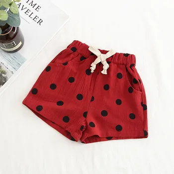 1-6 Years Kawaii Newborn Baby Boys Bloomer Shorts PP Pants Cotton Linen Polka Dots Girls Short Summer Trouser Toddler Clothes 5