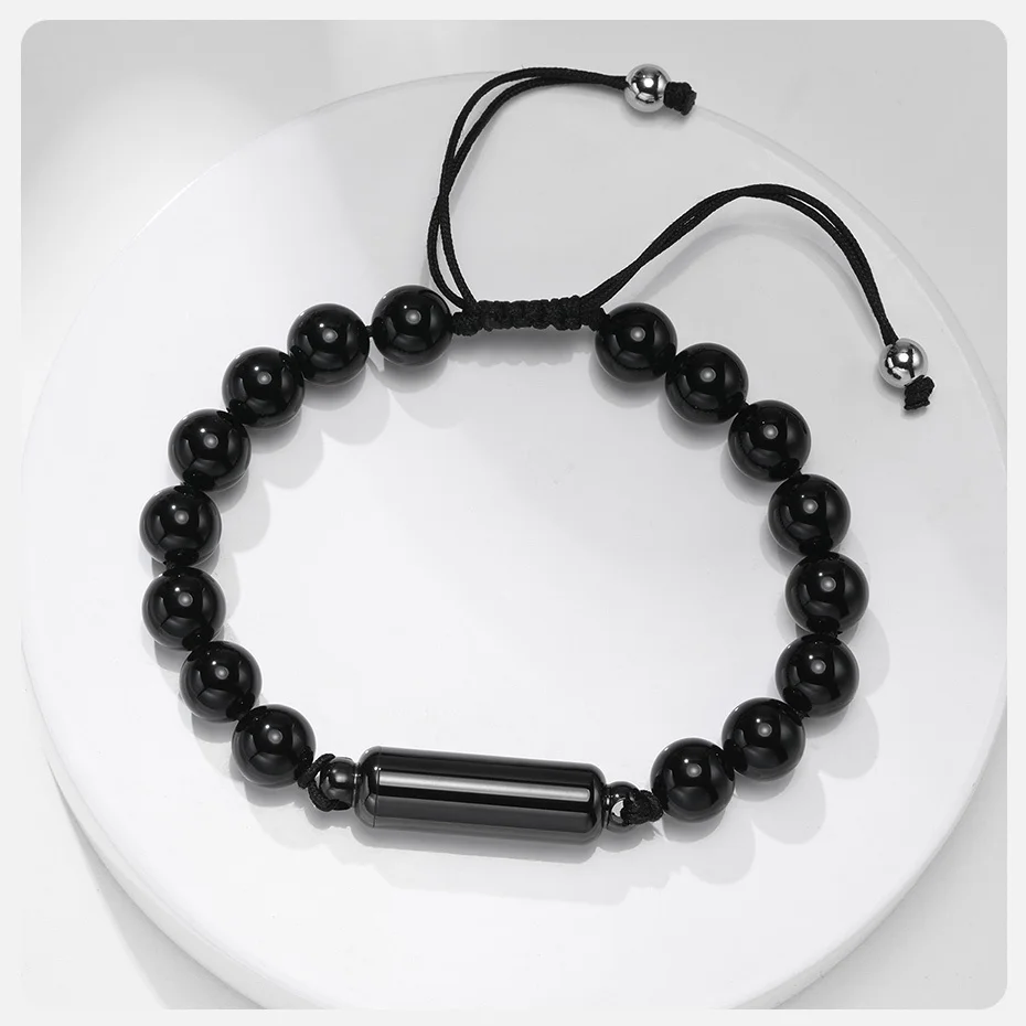 Vnox Urnen-Armbänder für Herren, verstellbares Tigerauge-Perlen-Kettenarmband, Haustierfamilie Papa Aschehalter Schmuck – Detail 11
