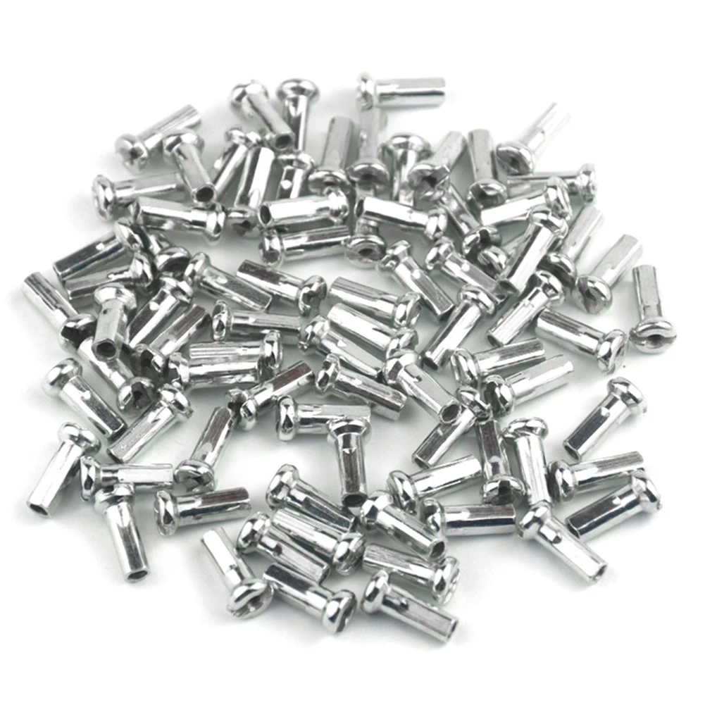 50pcs Mountain Bike Wheel Spoke Nipples for 14G 2mm Spokes MTB Bicycle Parts
