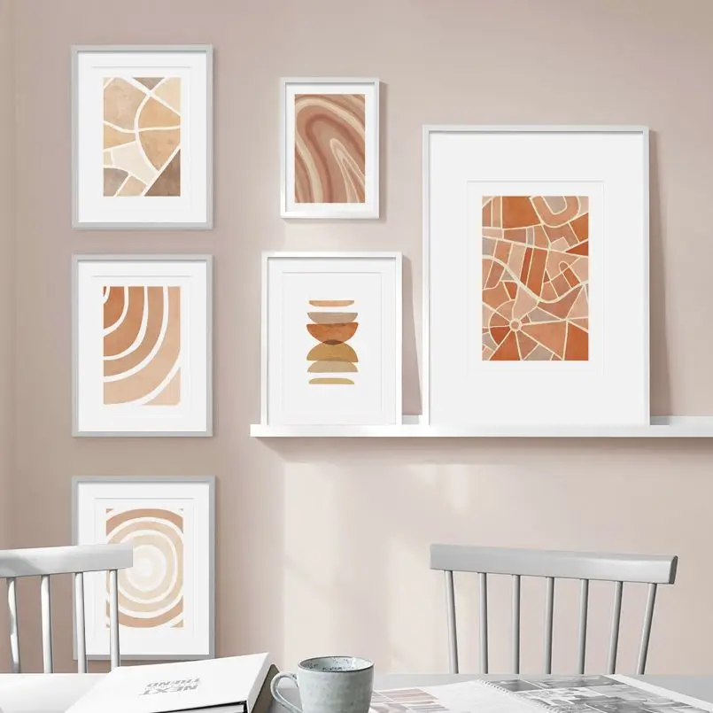 

Boho Abstract Geometric Shapes Wall Art Canvas Painting Modern Nordic Posters And Print Wall Pictures For Living Room Home Decor