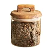 Wooden Lid Glass Storage Jar Creative Modern Household Miscellaneous Grain Storage Jar Kitchen Food Sealed Jar Storage Ornaments 6