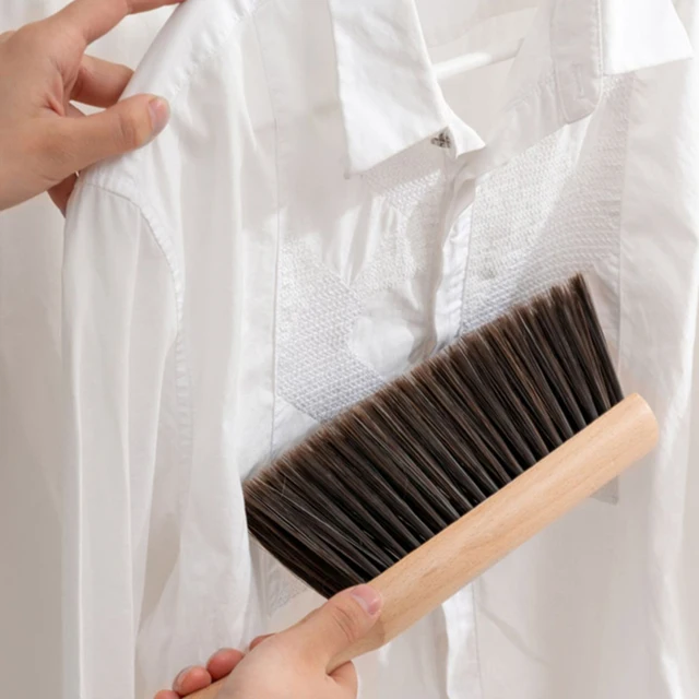 Brosse de lit à Long manche, manche en bois, brosse de balayage de lit en bois massif, brosse à tapis, brosse à poils souples 1 pièce 2