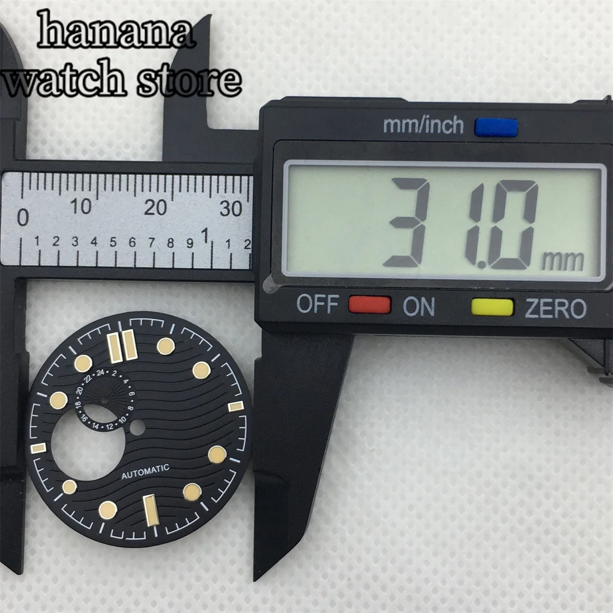 31mm water print hollow luminous dial for NH39 movement watch accessories
