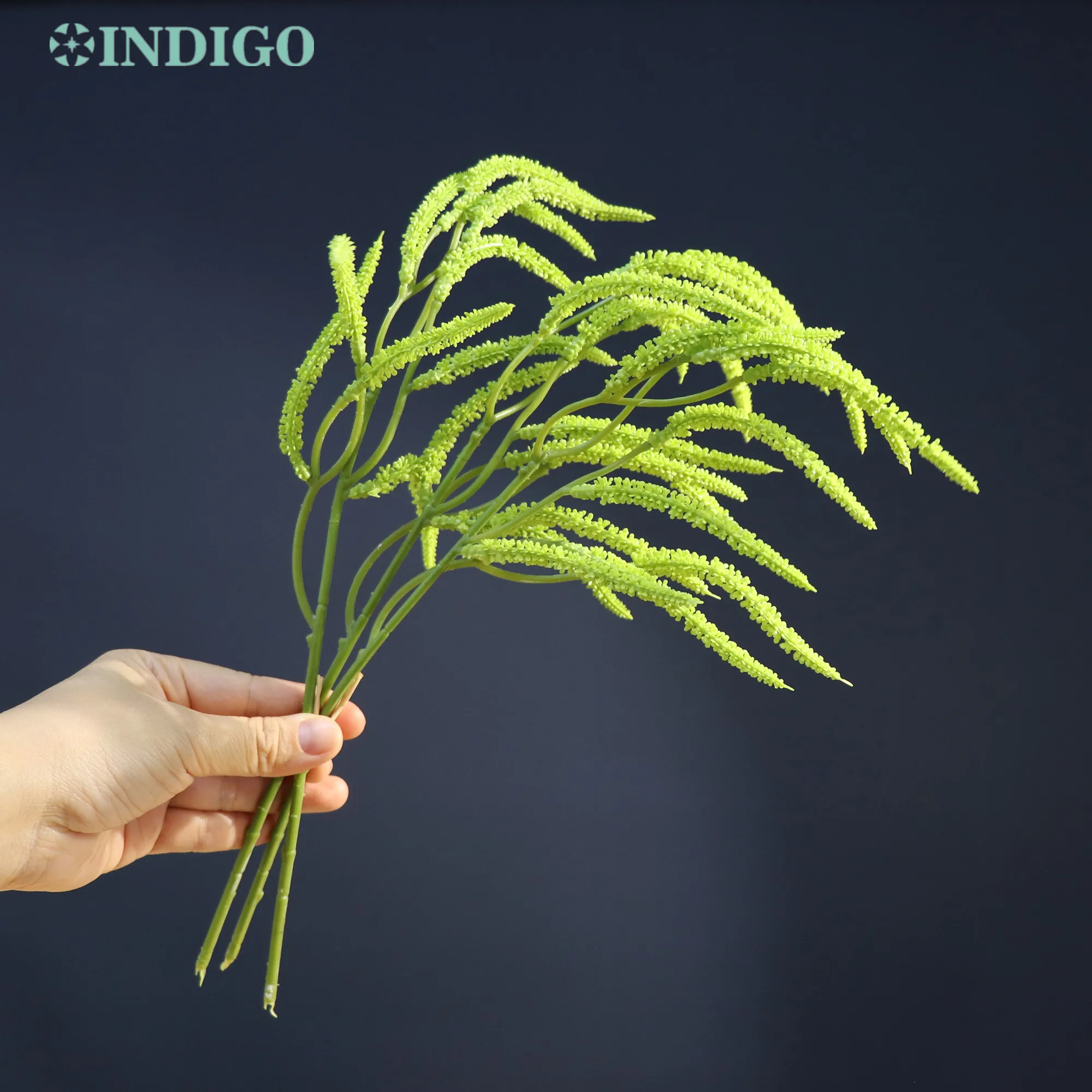 

INDIGO-Artificial Plant for Dining Table Decoration, Green Fern Branch, Real Touch, Wedding Flower, Party, Lover's Tear, 3PCS