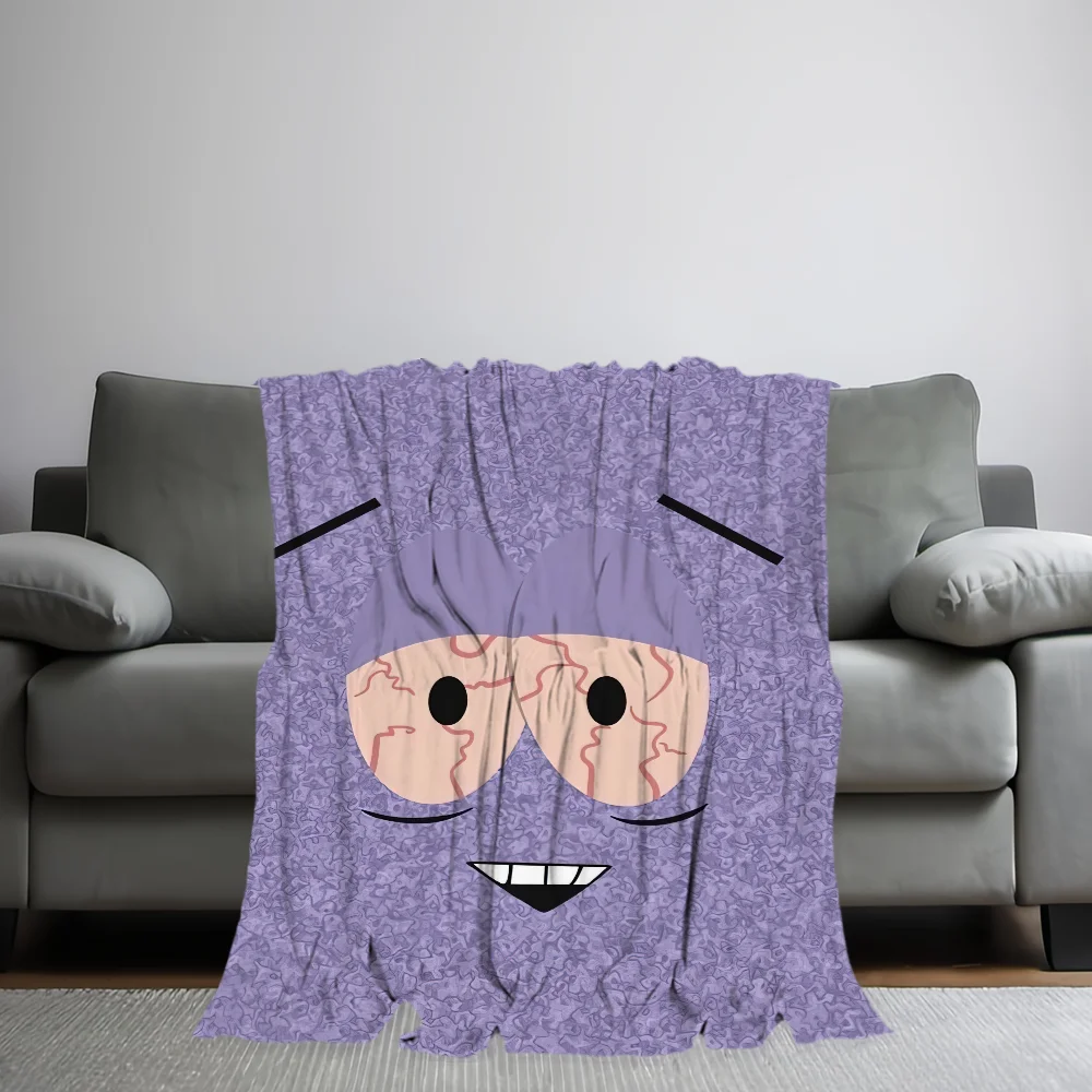 Cartoon t-toallin s-southpark Blanket Skin friendly comfort warm soft plush blanket suitable sofa living room office bedroom 2