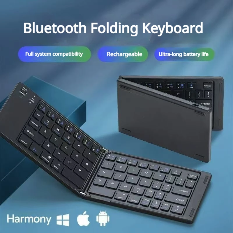 Foldable Wireless Bluetooth Keyboard for Tablets, Phones, and Laptops