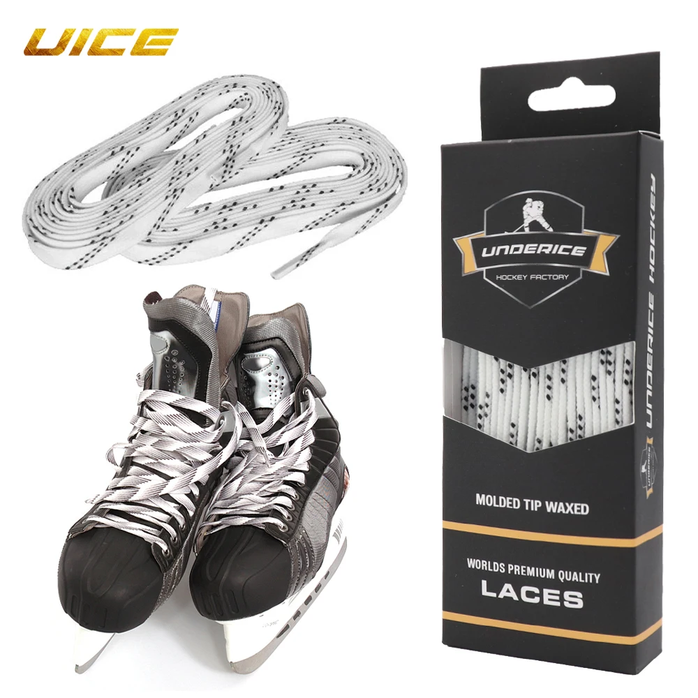 Ice Hockey Shoelaces Box-Packed Ice Hockey Skate Laces 84/96/108/120in Dual Layer Braid Extra Reinforced Shoelace 4