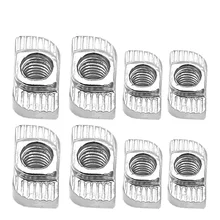 

20pcs/lot M3/M4/M5 Carbon Steel T type Nuts Fastener Aluminum Connector For 2020 Industrial Profile 3D Printer Parts