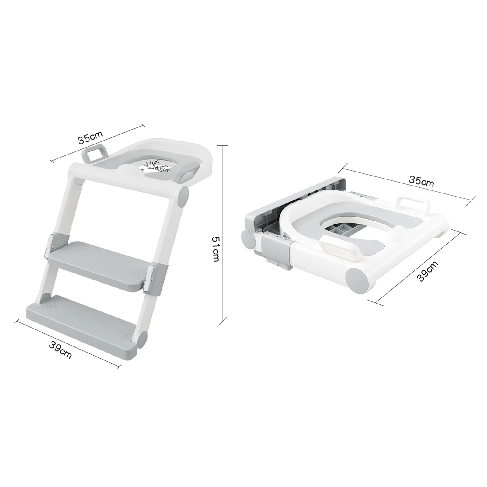 Safe Long-lasting Handle Potty Training Toilet Seat with Ladder Bathroom Accessories Toilet Seat Ladder Kids Potty Ladder 6