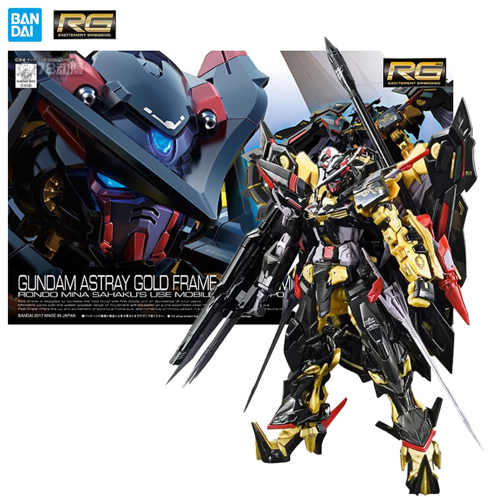 

In Stock Bandai RG 1/144 MBF-P01-RE2 Gundam Astray Gold Frame Amatu Mina Custom Anime Action Model Figure Toy Gifts for Boy