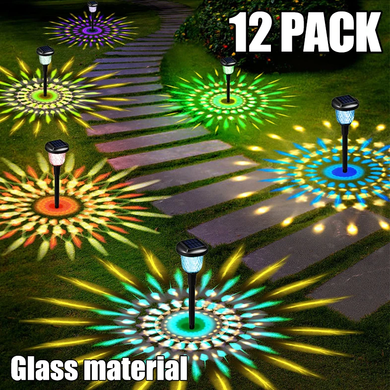 

Solar Outdoors Lights New Garden Lamps Powered Waterproof Landscape Path For Yard Lawns Patio Christmas Decoration LED Lightings