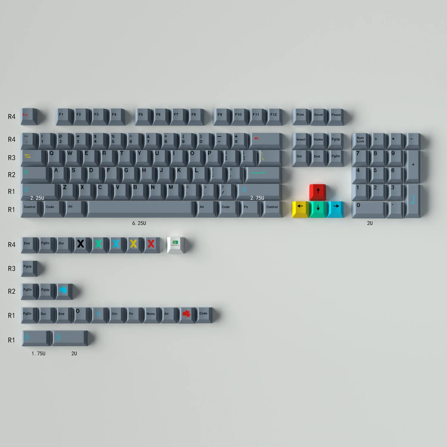

PBT DYE-SUB Cherry Profile Keycaps 130 Keys GMK Dualshot Theme Keycap For Mechanical Gaming keyboard Grey Key Caps