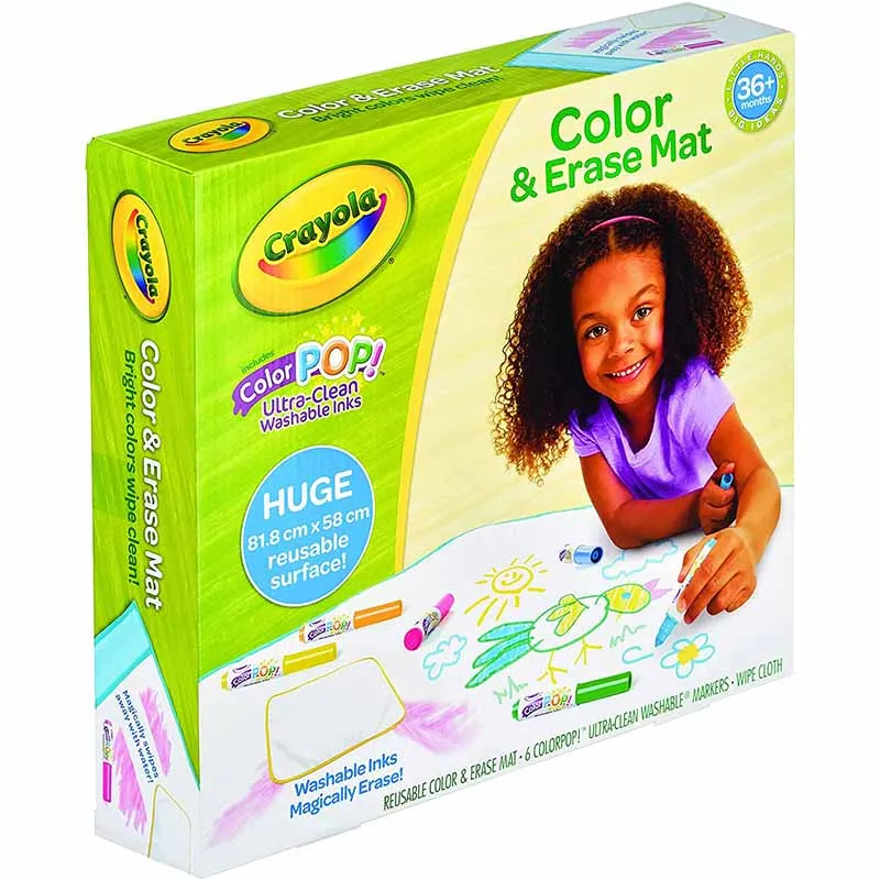 Crayola Color and Erase Mat, Travel Coloring Kit, Gift for Kids, Ages –  Mount Soloda