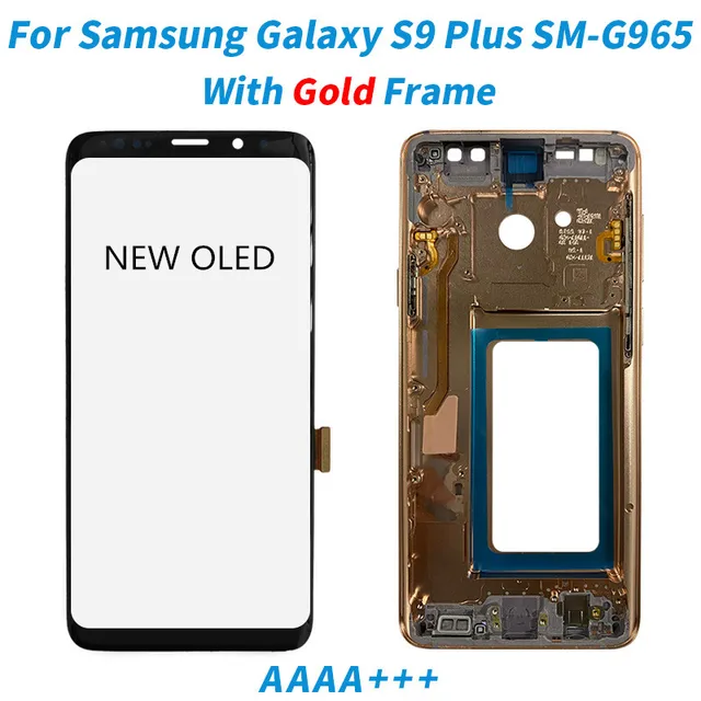 galaxy s9 plus 純正有機OLED液晶 &フレーム サムスンギャラクシーS9用のOLED LCDスクリーン,フレーム付き