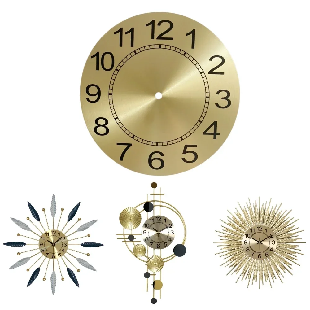 Clock Accessories Dial Face 9inch Aluminium Dial Face Arabic Numeral Diameters 243mm Flat Profile Metal Wall Clock 5