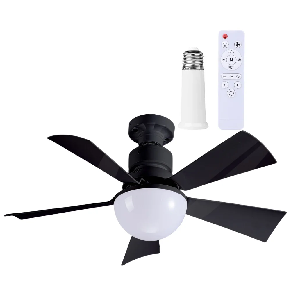 Ceiling Fan With Light Remote Control Dimmable 30/40W E27 Base Smart Electric fan ceiling led light fan For Bedroom and home fan