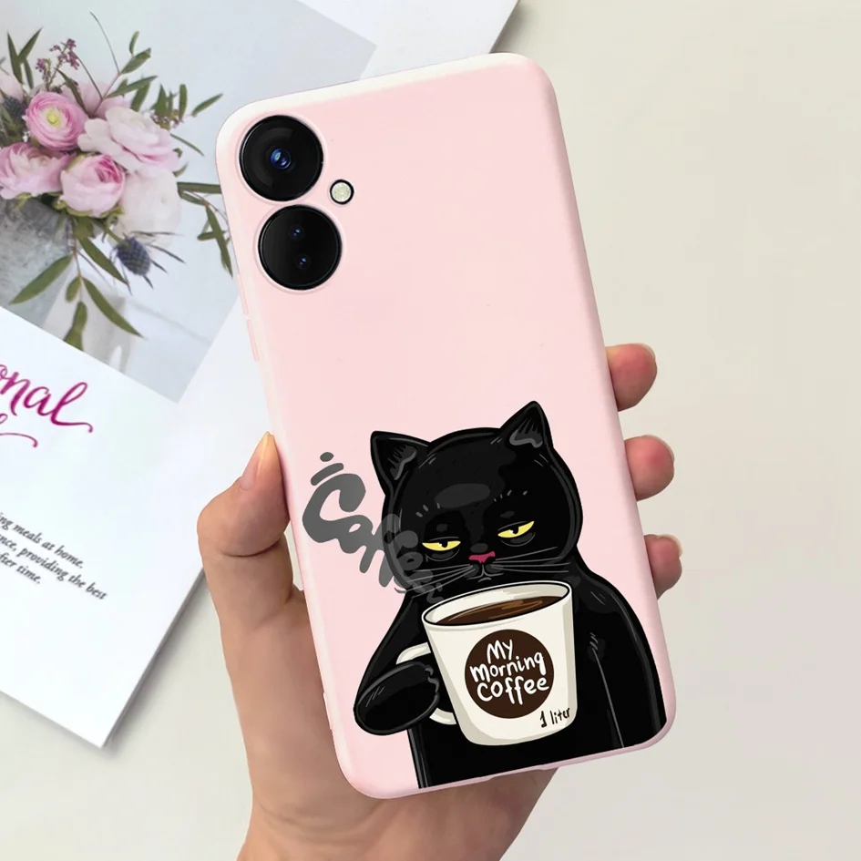 Tecno Spark 9 Pro Shockproof Silicone Case - Fashion Flower Cartoon Design