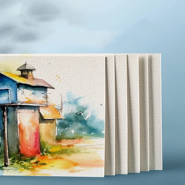 Carta Acquerello 300g/m² - 50 Fogli Senza Acido Per Pittura | Doppia Texture Liscia E Strutturata | Formato A4 - Foto 7