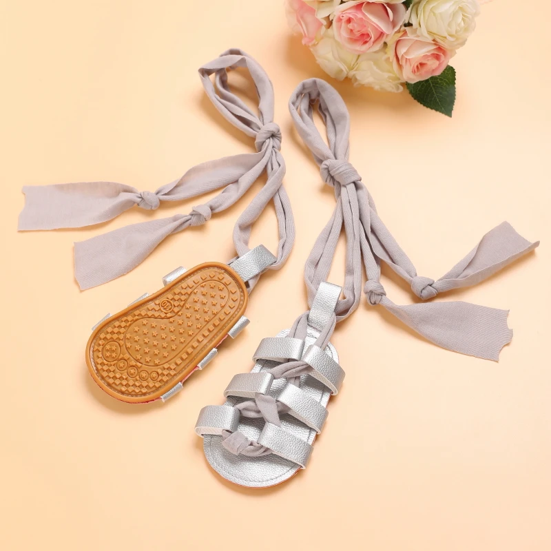 HAIZHIW Prewalker 2023 New Summer Baby Cross Strap Fashion Rubber Sandal 0-18 Month Toddler Flat Booker 5