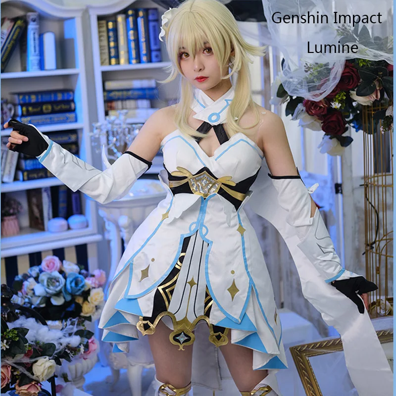 

Игра Genshin Impact Lumine Косплей Оригинальная версия униформы Хэллоуин женские костюмы полный комплект