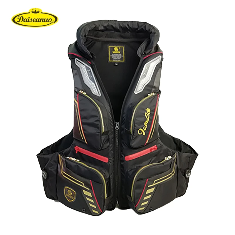

Men's Professional Fishing Vest, Life Jackets, Detachable with Cross-belt, Multi-function, Sport, Breathable, Brand