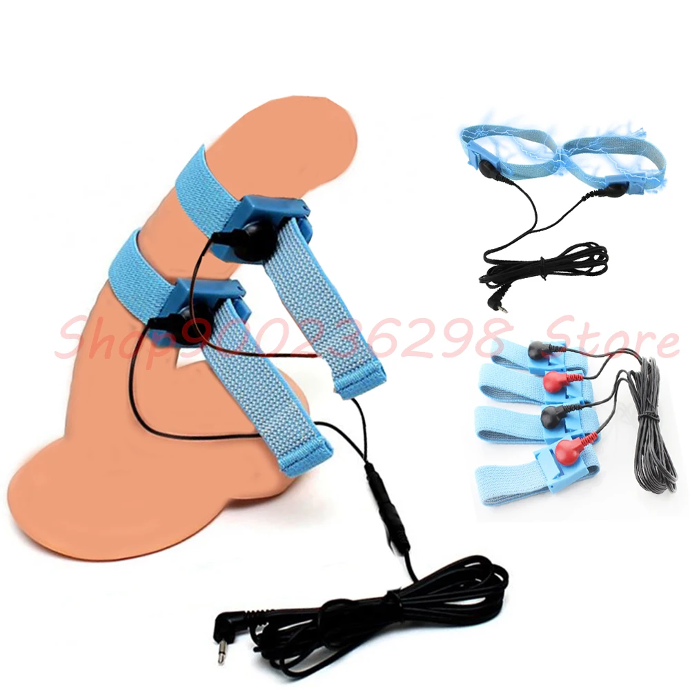 Electro Shock Therapy Conductive Elastic Penis Ring Electric Play Cock And Ball Stretcher E-stim Bdsm Toy Men Electro Stimulator electro sex toys electric sex toys