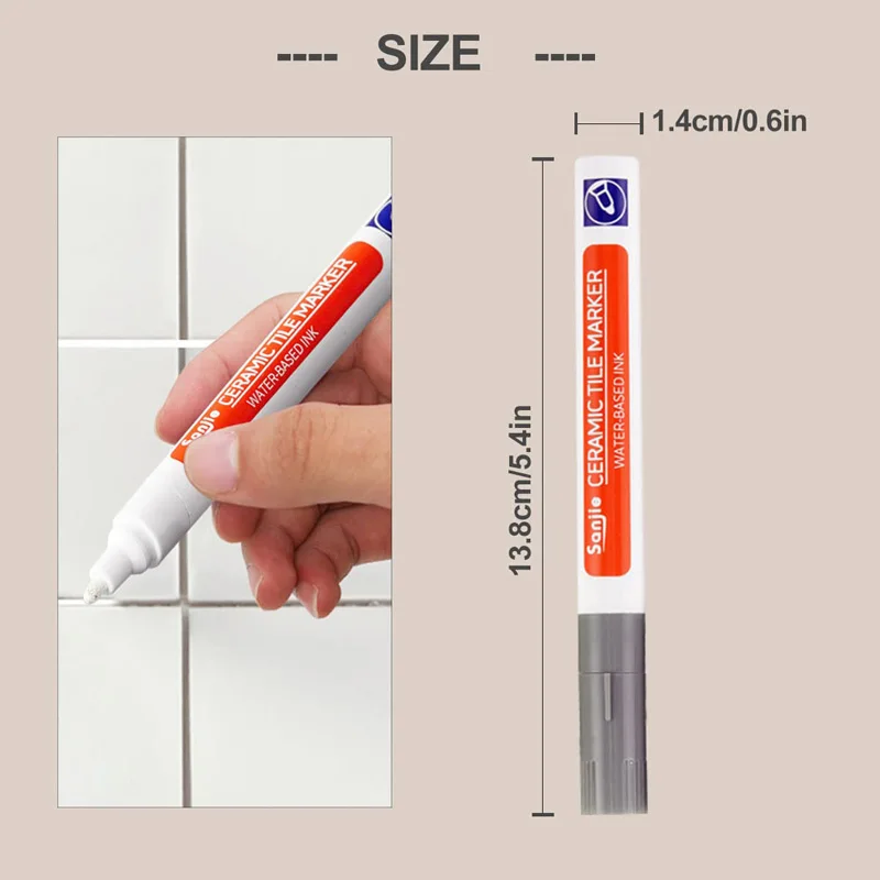 Haile 12Color Waterproof White Grout Tile Lines Marker Pens Gaps Repair Bathroom Porcelain Filling Grout Paint and Sealer Pen white marker pens,color marker pens,pen marker,marker pens