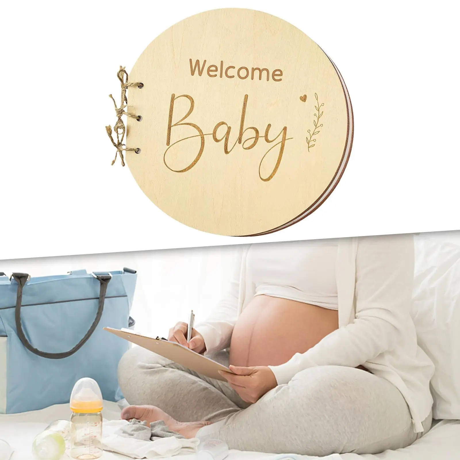 Baby Shower Guest Book 40 Pages Portable Alternatives Alternatives for Boy for Pictures Christenings Gender Reveals Mementos