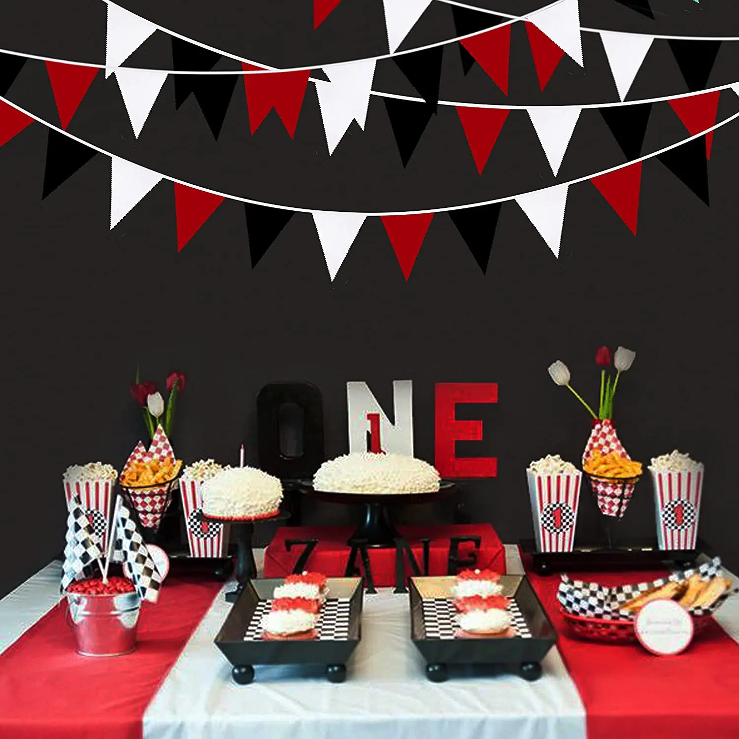 Black And White And Red Party Decorations